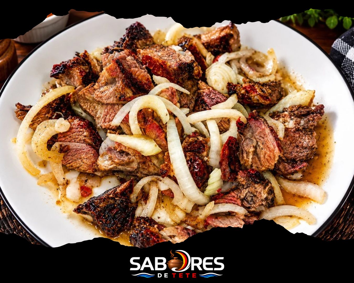 Carne de cabrito acebolado
