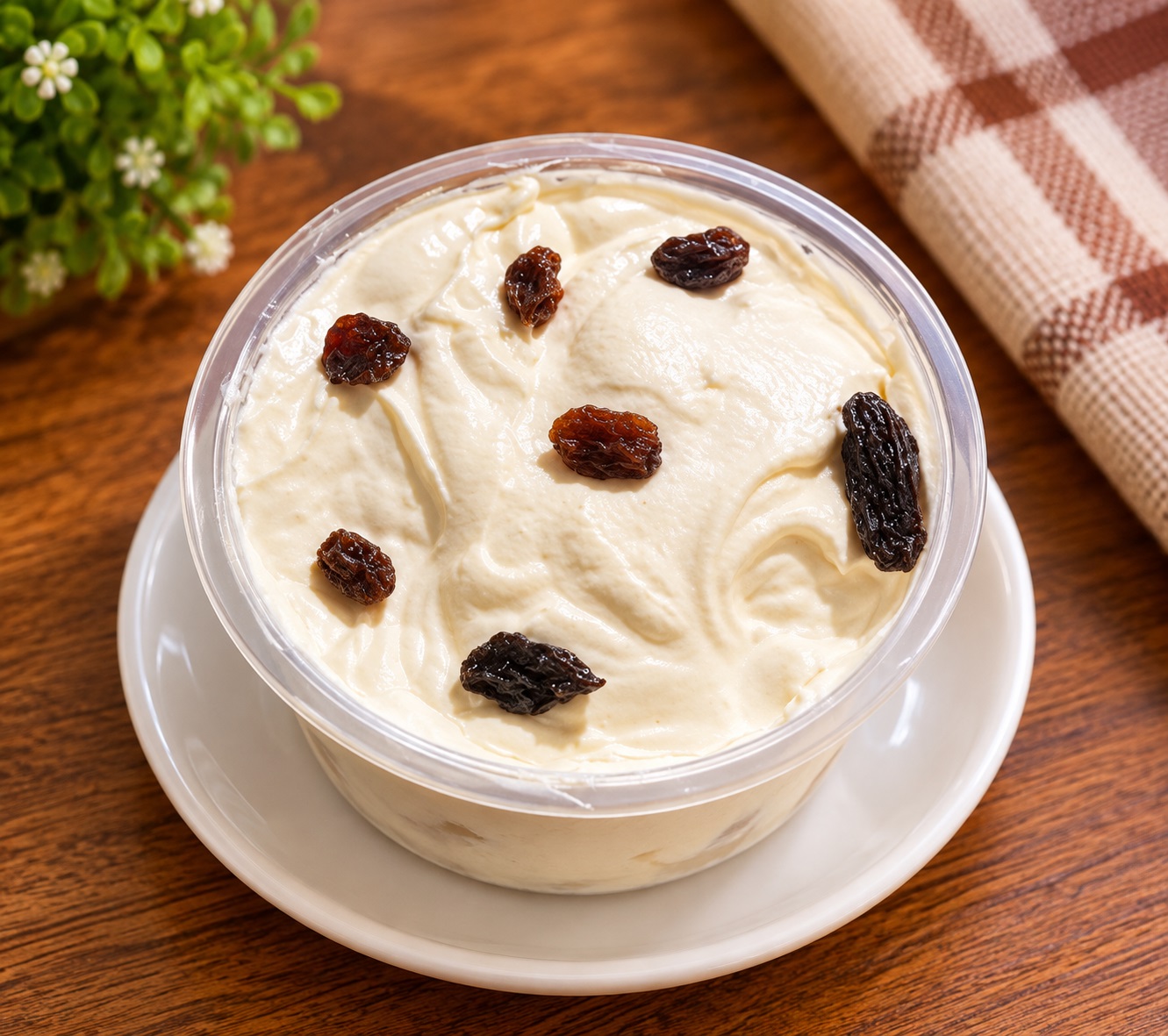 Pote de Mousse de Malambe com Passas